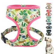 Vest Harness for Dogs in Beautiful Botanical Pattern