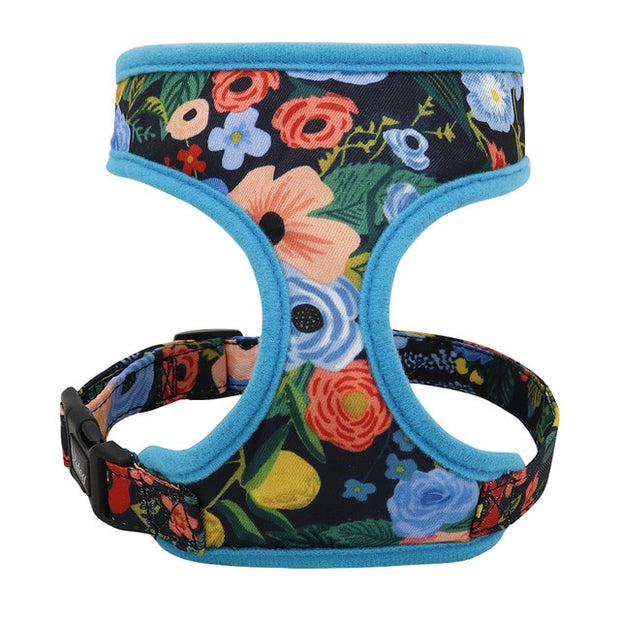Vest Harness for Dogs in Beautiful Botanical Pattern